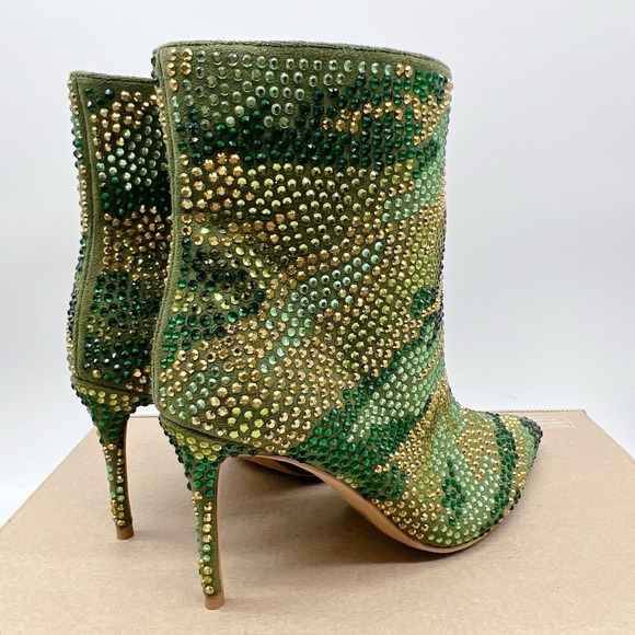 Kurt Geiger London Belgravia Camouflage Crystal Camo Booties EU 36.5 US 6.5 NEW - Picture 6 of 13